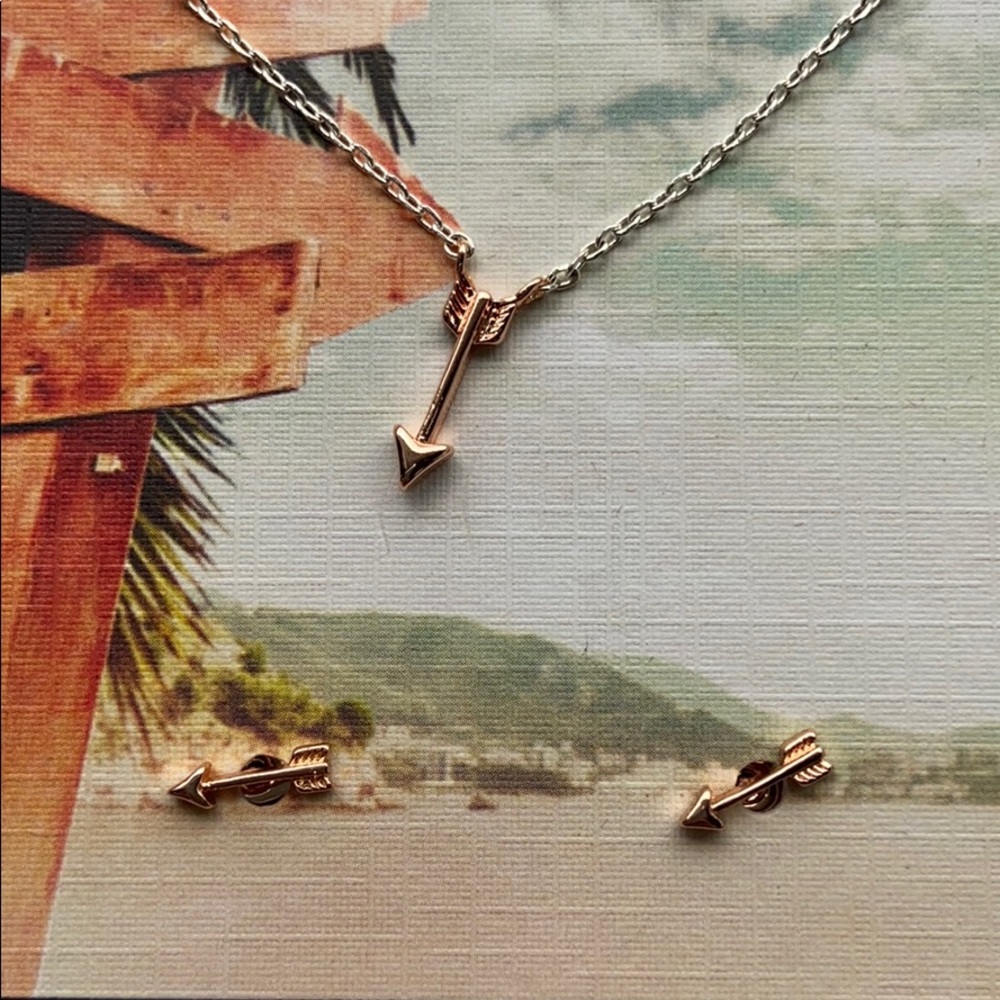 Unwritten Fine Silver Plated Necklace & Earrings